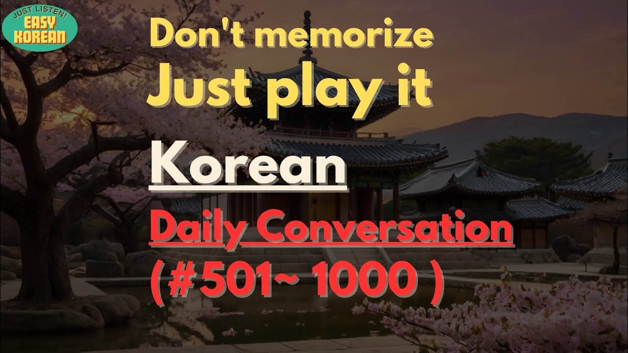 Basic Korean | Daily Conversation(