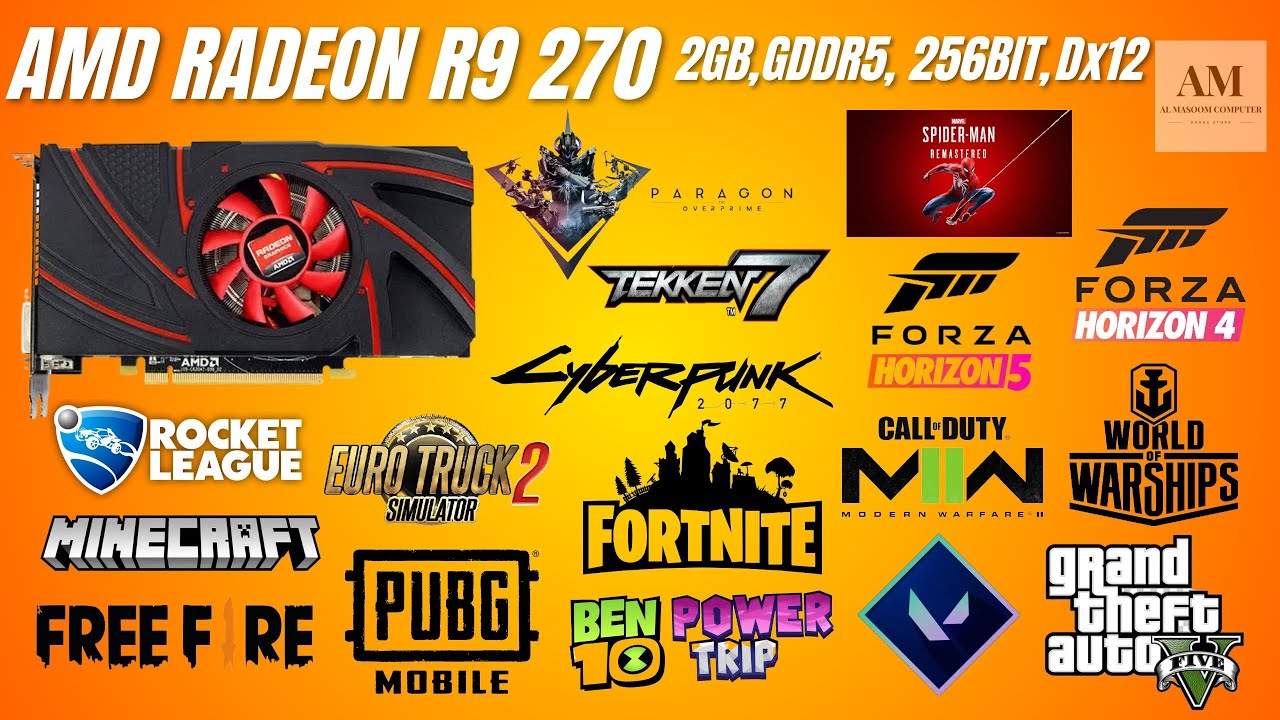 AMD RADEON R9 270 [2GB, GDDR5, 256BIR, DX12] [GAMEPLAY 2023] [BENCHMARK] GTA5,PUBG, RDR2, .....