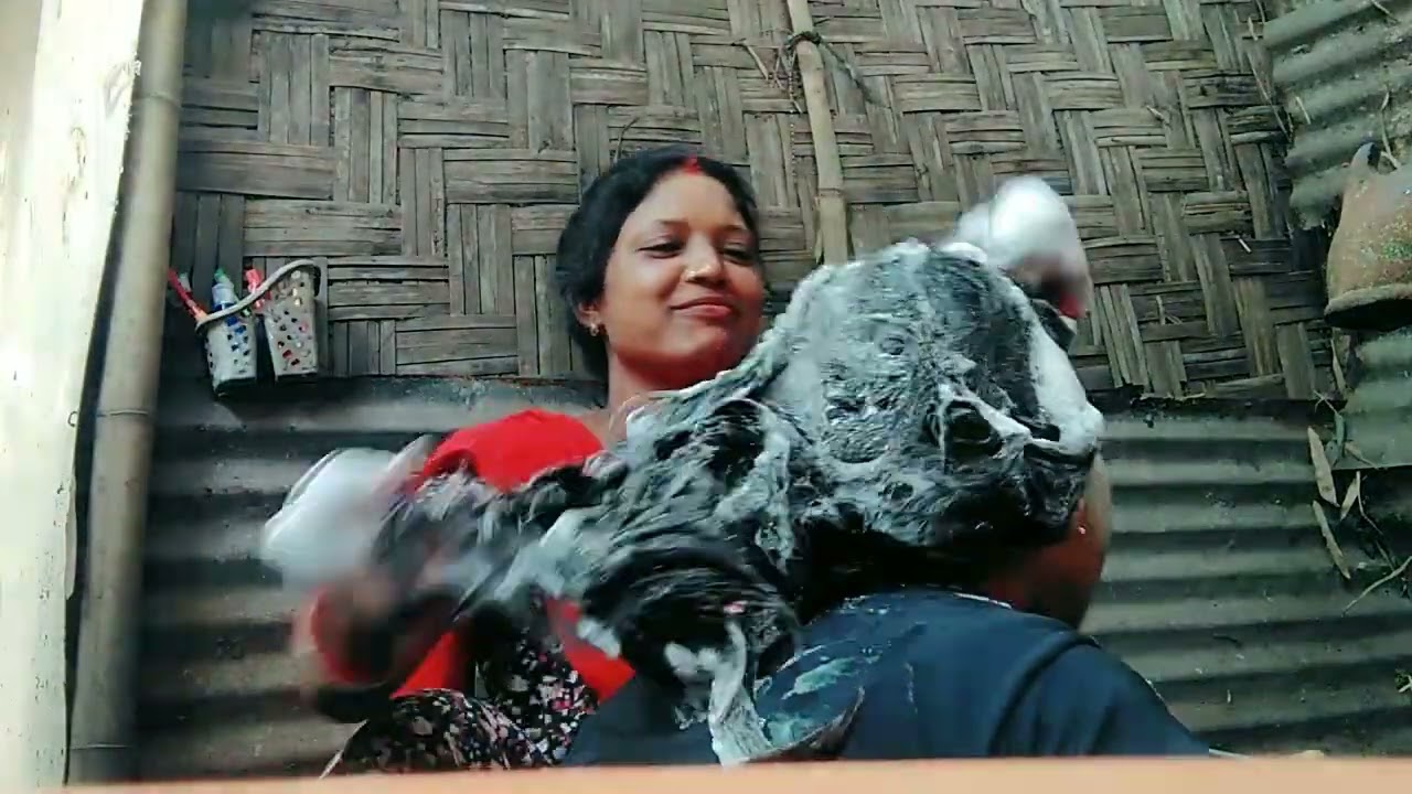 Daughter hair wash challenge video # baby hair watch challenge video#aloka vlog #