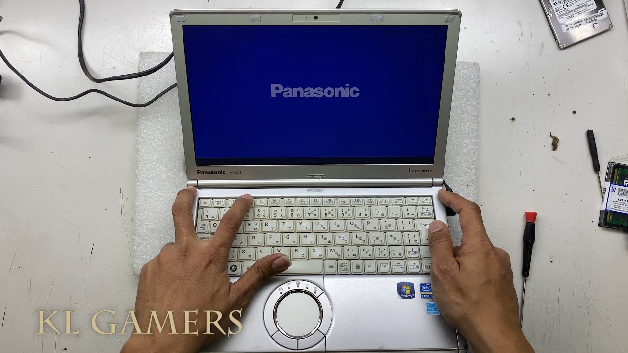 Panasonic CF-SX2 old Notebook Laptop Disassemble Upgrade RAM SSD increase Speed