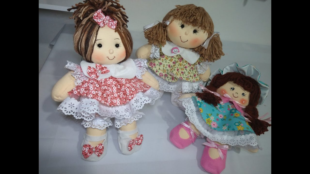 SEM GASTAR TEMPO E DINHEIRO APRENDA FAZER BONECA SEM CORPINHO, E COM RETALHOS.