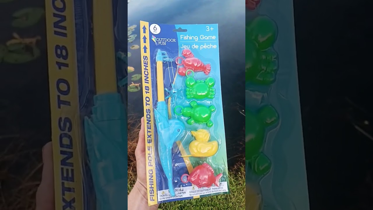 $1 Toy fishing Rod Challenge. And Review.