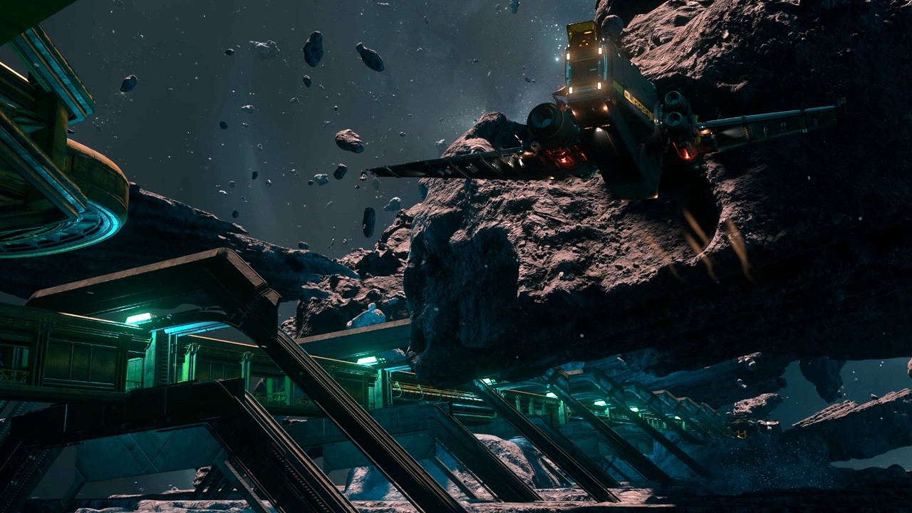 Star Citizen | Stanton Asteroid Mining Facility Flyby