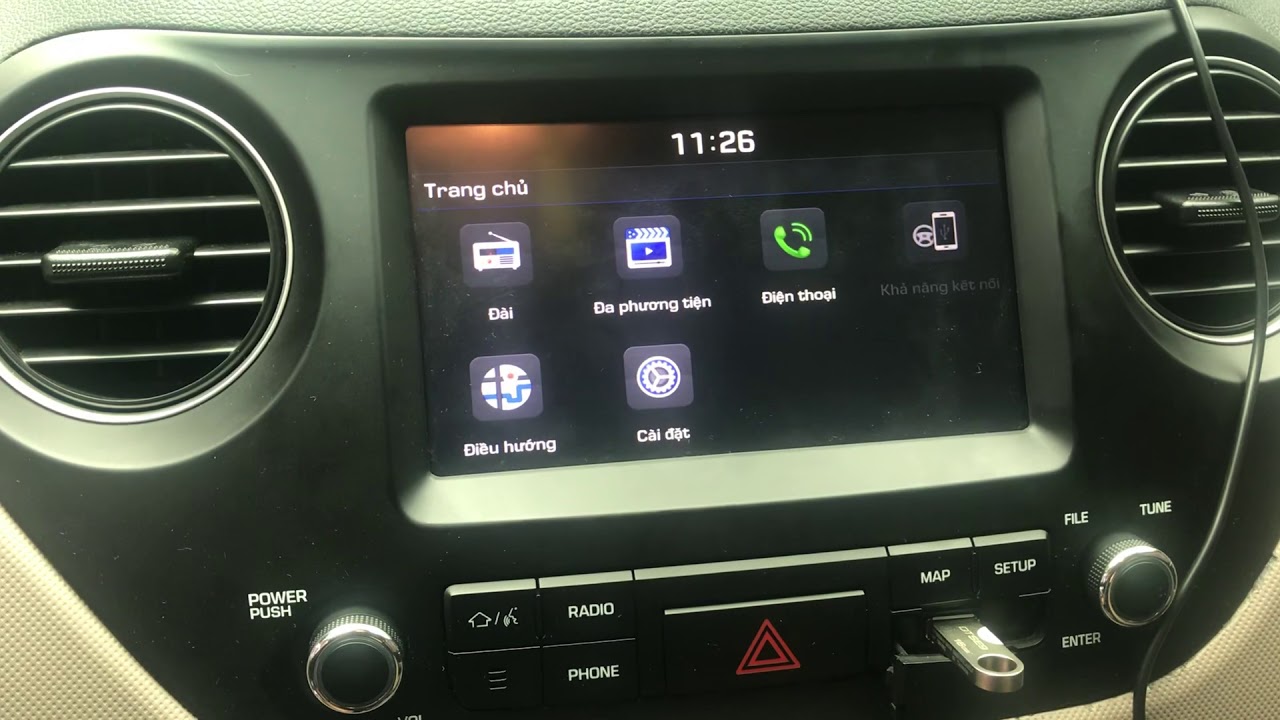 Hướng dẫn update map cho m&agrave;n h&igrave;nh i10 2019 c&oacute; carplay
