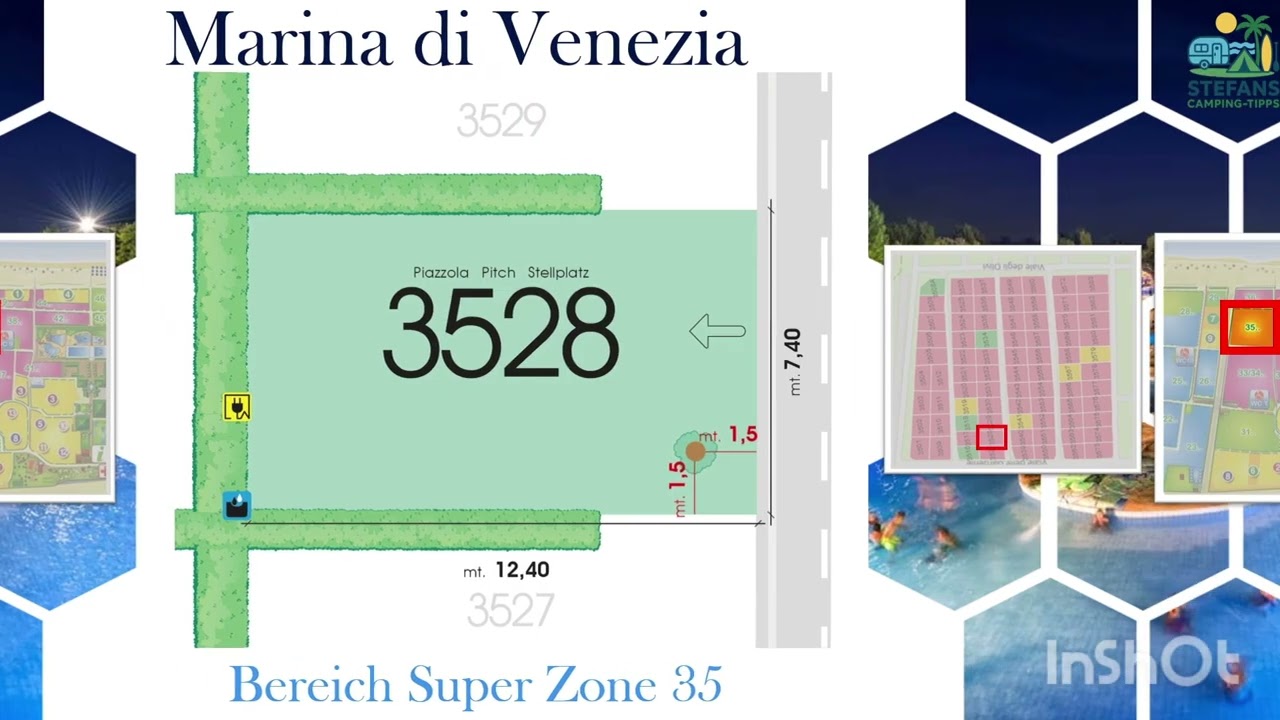 Camping Marina di Venezia  - Platzübersicht  - Bereich Super  - Zone 35