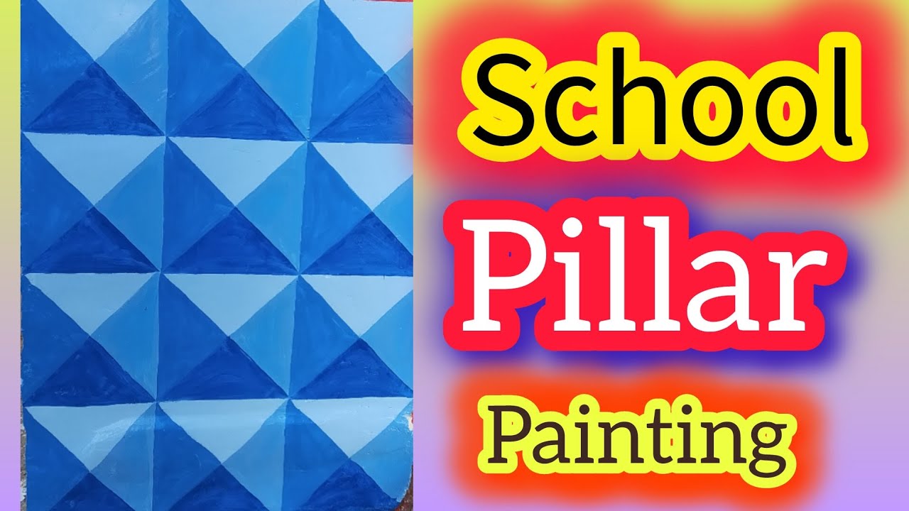 school pillar painting design #3d pillar art #schoolwallart #drawing #3dart #3dpainting #painting