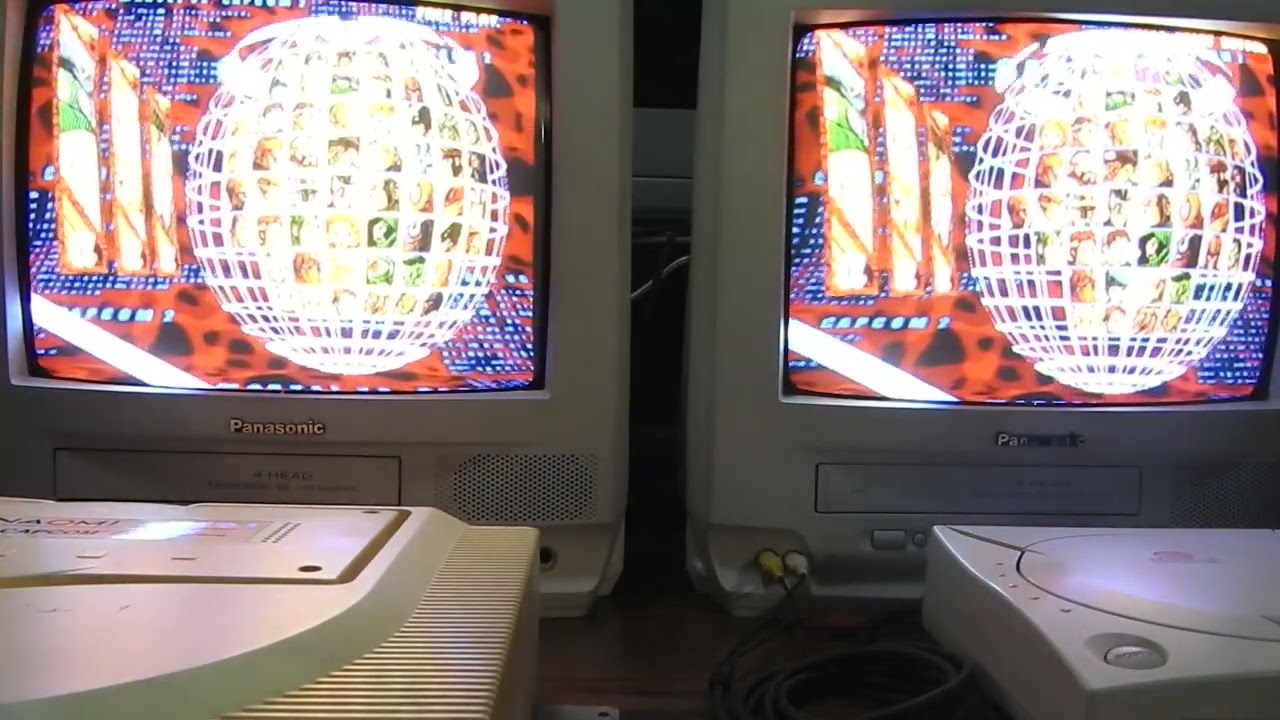 Marvel vs Capcom 2 Sega Naomi and Sega Dreamcast side by side 