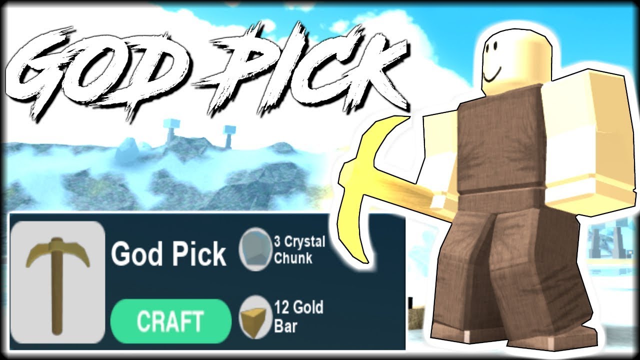 UNLOCKING THE GOD PICKAXE RECIPE! (Roblox Booga Booga)