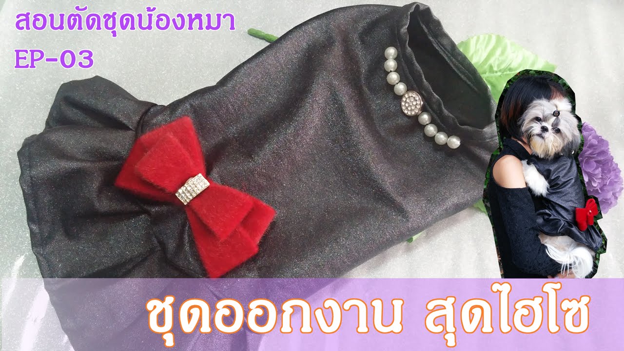 สอนตัดเสื้อผ้าสุนัข EP-03|ชุดสวยไฮโซ ในงบ 180 บาท