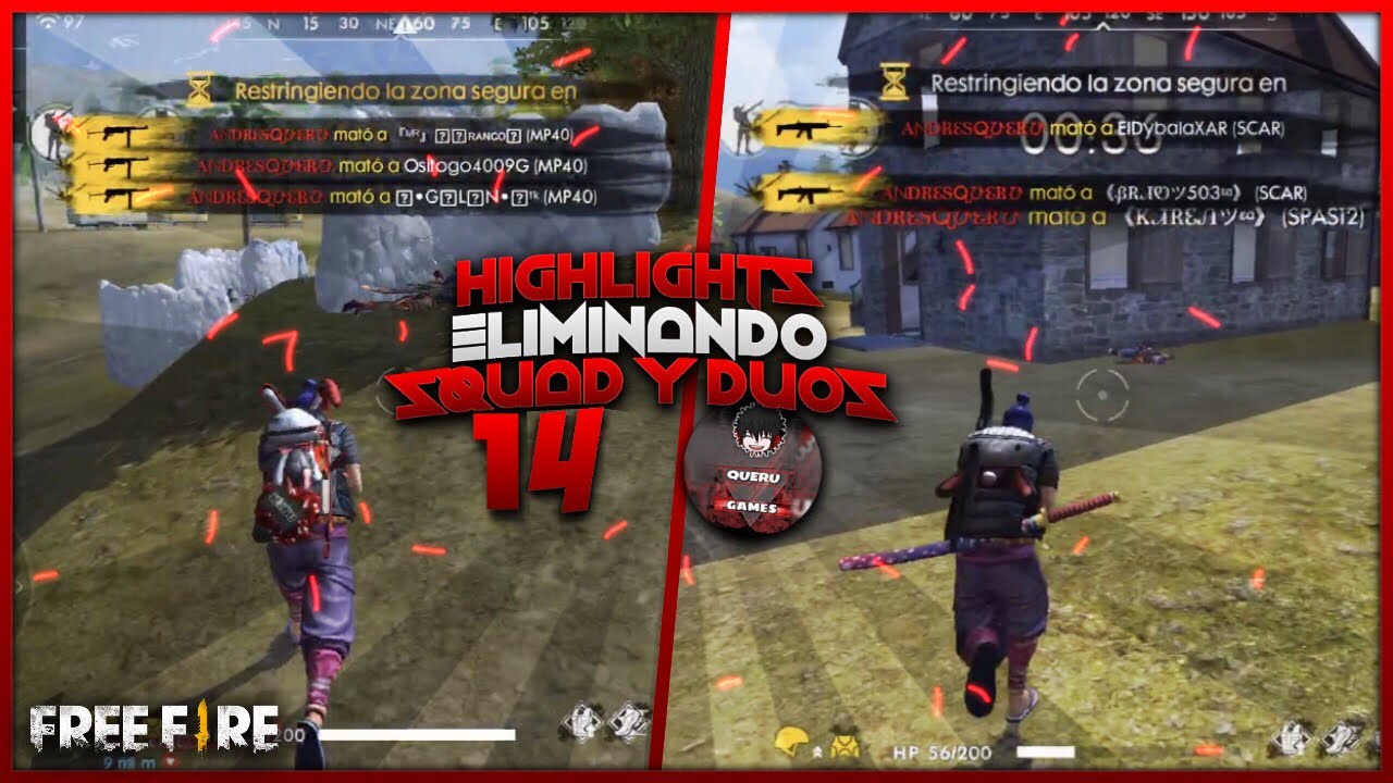 MEJORES MOMENTOS DE QUERUGAMES A CORTA DISTANCIA  #14 #QueruGames #FreeFire #HIGHLIGHTS