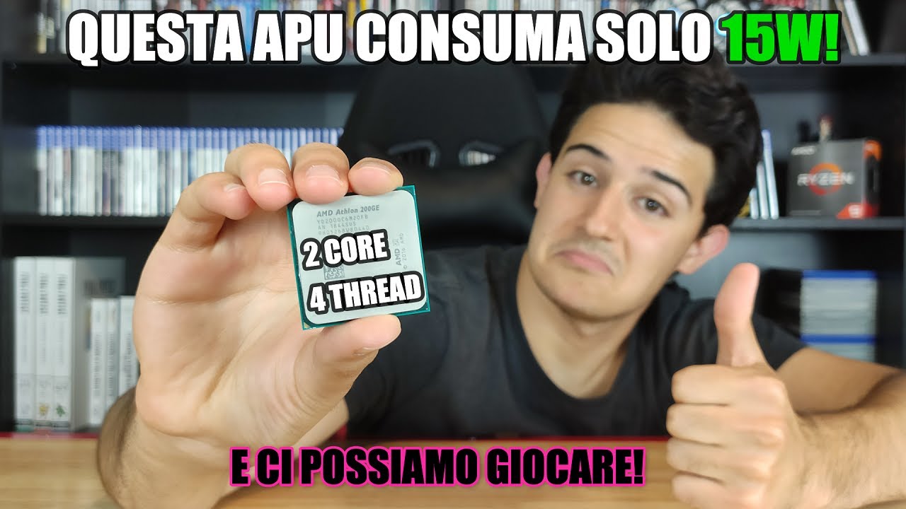 Athlon 200GE: 2 Core + 4 Thread + Vega3 nel 2022! Benchmark e Test!