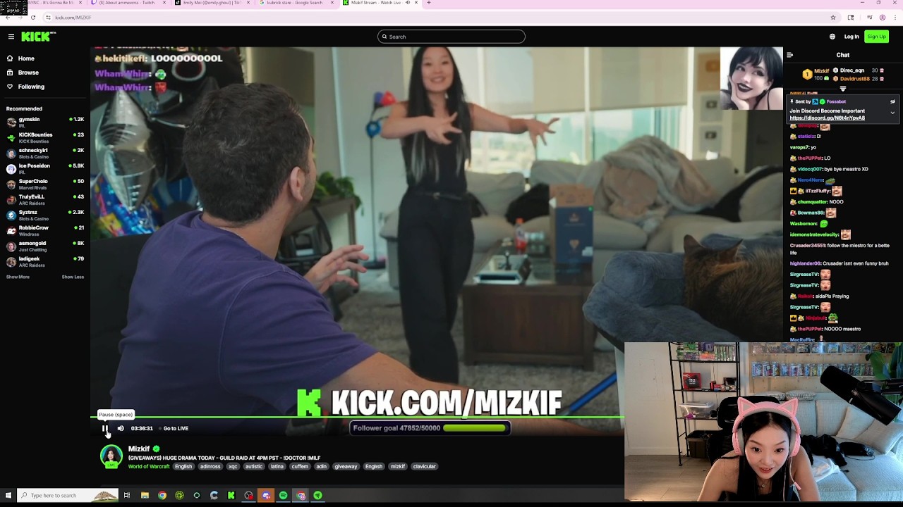 [21 02 2026] Mizkif247 Jieuny reacting to the egg incident and yapping about K-POP