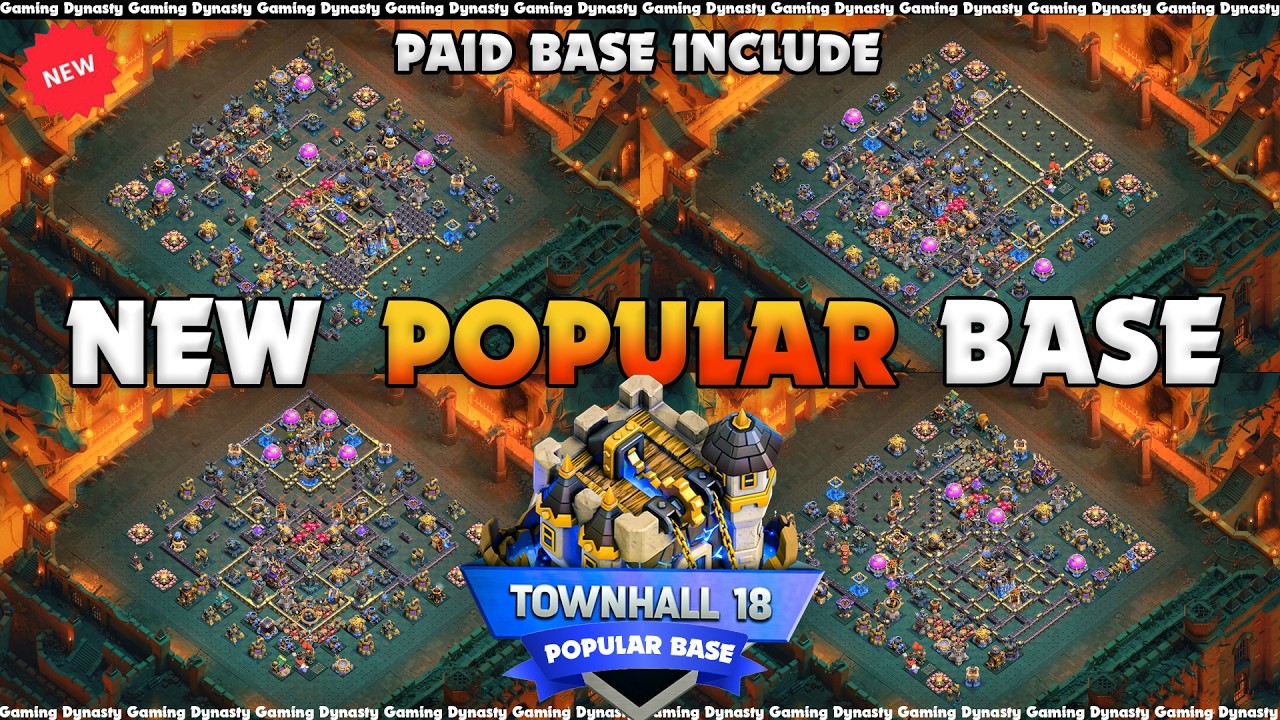 BEST TH18 WAR BASE! 🔥 Best for War & Legend 🏆 ANTI-3 STAR META With Links - Clash of Clans!