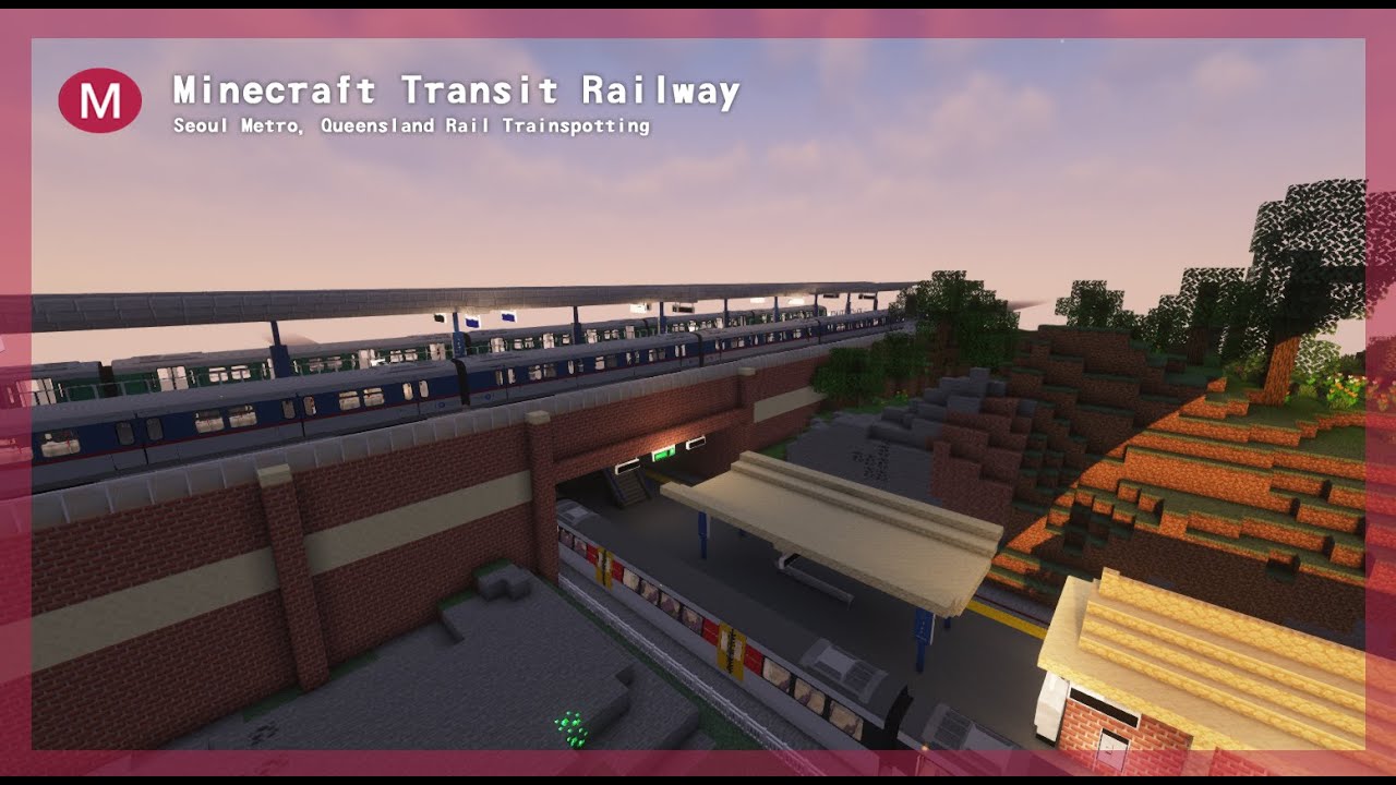 Minecraft Transit Railway - Seoul Metro, Queensland Rail Trainspotting / resource pack update.