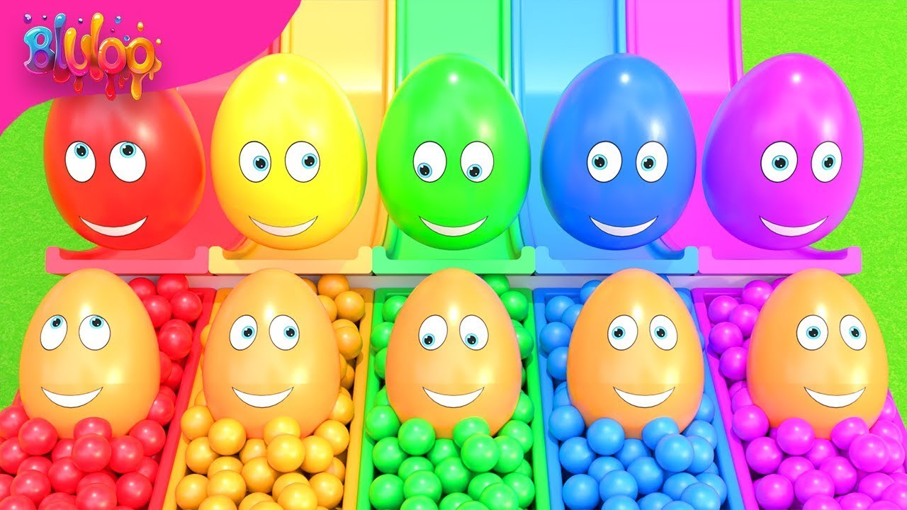 Surprise Eggs Kids Song | Colorful Eggs | BluLoo Nursery Rhymes & Kids Songs