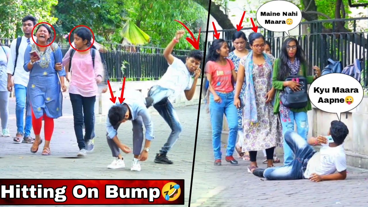 HITTING ON BUMP PRANK IN PUBLIC😂😂 | EPIC REACTION😜 | Mithun Chaudhary
