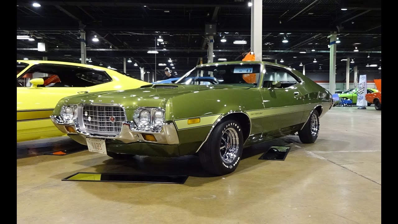 1972 Ford Gran Torino Sport in Green Paint & 351 Engine Sound on My Car Story with Lou Costabile