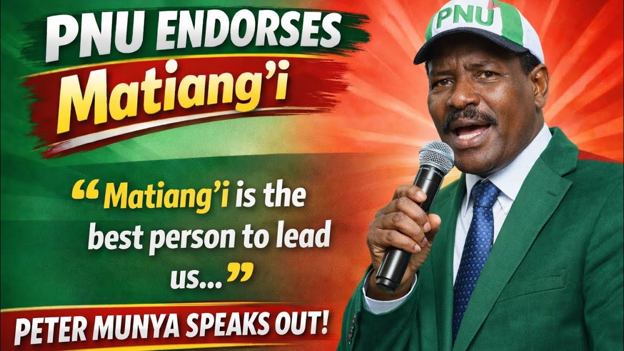 PNU ENDORSE FRED MATIANG'I AS THERE PRESIDENTIAL CANDIDATE THROUGH THERE LEADER PETER MUNYA.