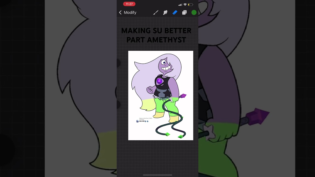 The real amidot #stevenuniverse #peridot #amethyst