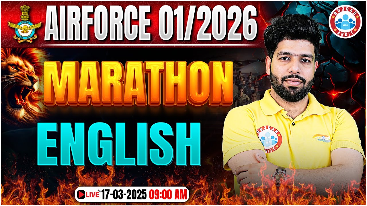 Airforce Marathon Class 2025 | Complete English in One Video, Air Force English Marathon By Anuj Sir