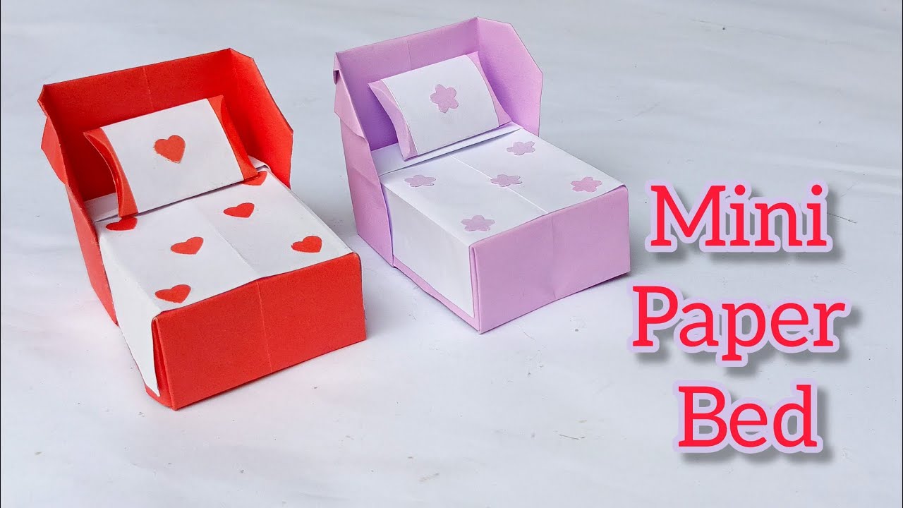DIY Mini Paper Bed | Paper Crafts For School | Paper Crafts | Easy Kids Craft Ideas |Paper Craft New