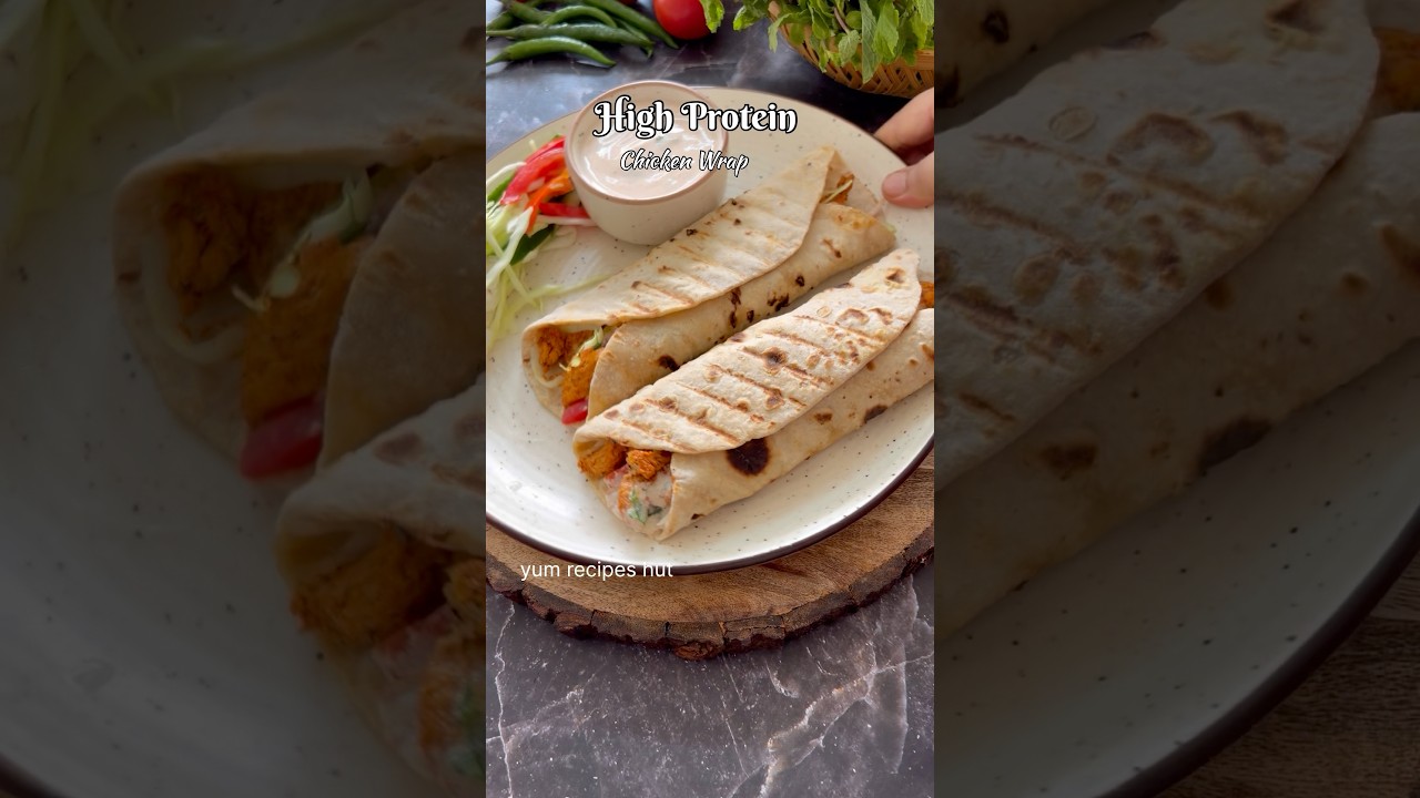 High Protein Chicken Wrap for Iftar  #shorts #youtubeshorts #viral #shortsfeed #iftar #trending