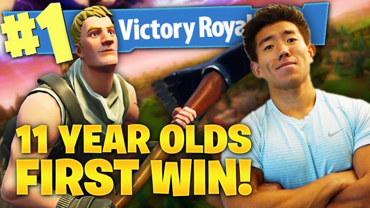 HELPING 11 YEAR OLD GET HIS FIRST SQUAD WIN! FUNNY MOMENTS! Fortnite Battle Royale!
