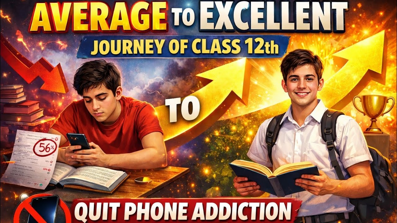 Day 11 of average to excellent journey of class 12th and quit phone addiction !! 🙂