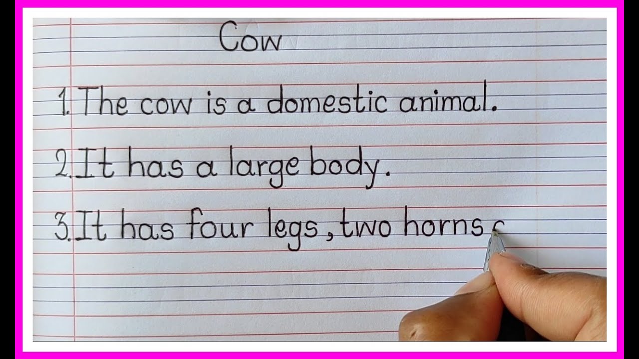 10 lines On Cow in English Essay Writing/Cow 10 lines in English Essay Writing