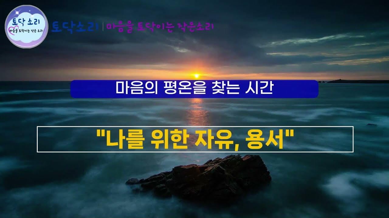 [명상·심리학] 용서의 힘 - 나를 자유롭게 하는 길