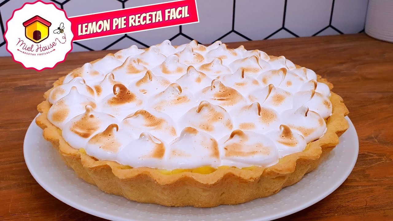 Como hacer LEMON PIE receta fácil de masa para tartas relleno de limón y merengue