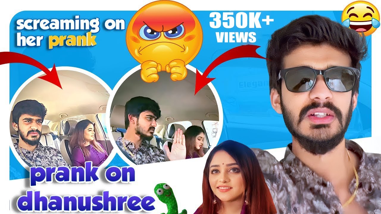 Screaming on her prank 😷🤧 prank on dhanushree