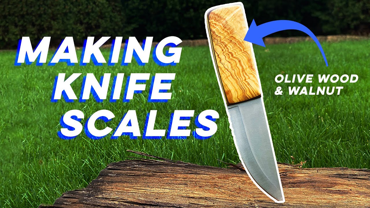 Making Knife Scales for DiResta Knife / Olive wood and Walnut