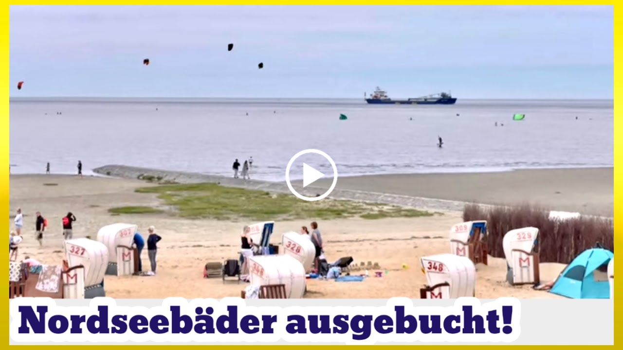 Cuxhaven: D&ouml;se u. Alte Liebe Pfingsten voll? / D&ouml;ser Strand / Nordseebad / Kugelbake / 05.06.2022
