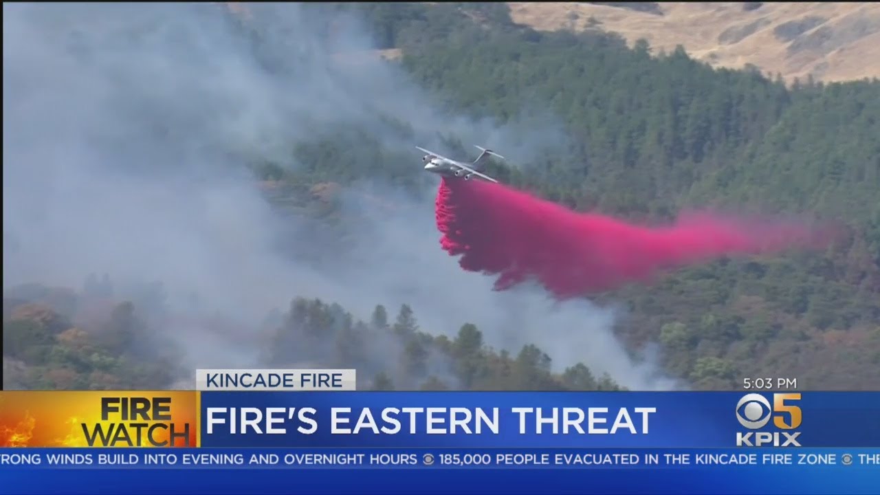 Cal Fire Maintains Aerial Firefight On Kincade Fire In Sonoma County