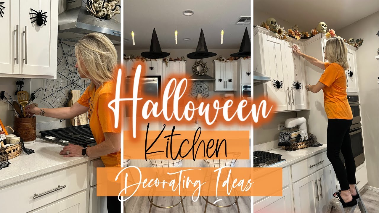 HALLOWEEN DECORATING IDEAS FOR YOUR KITCHEN + FLOATING WITCH HATS AND CANDLES
