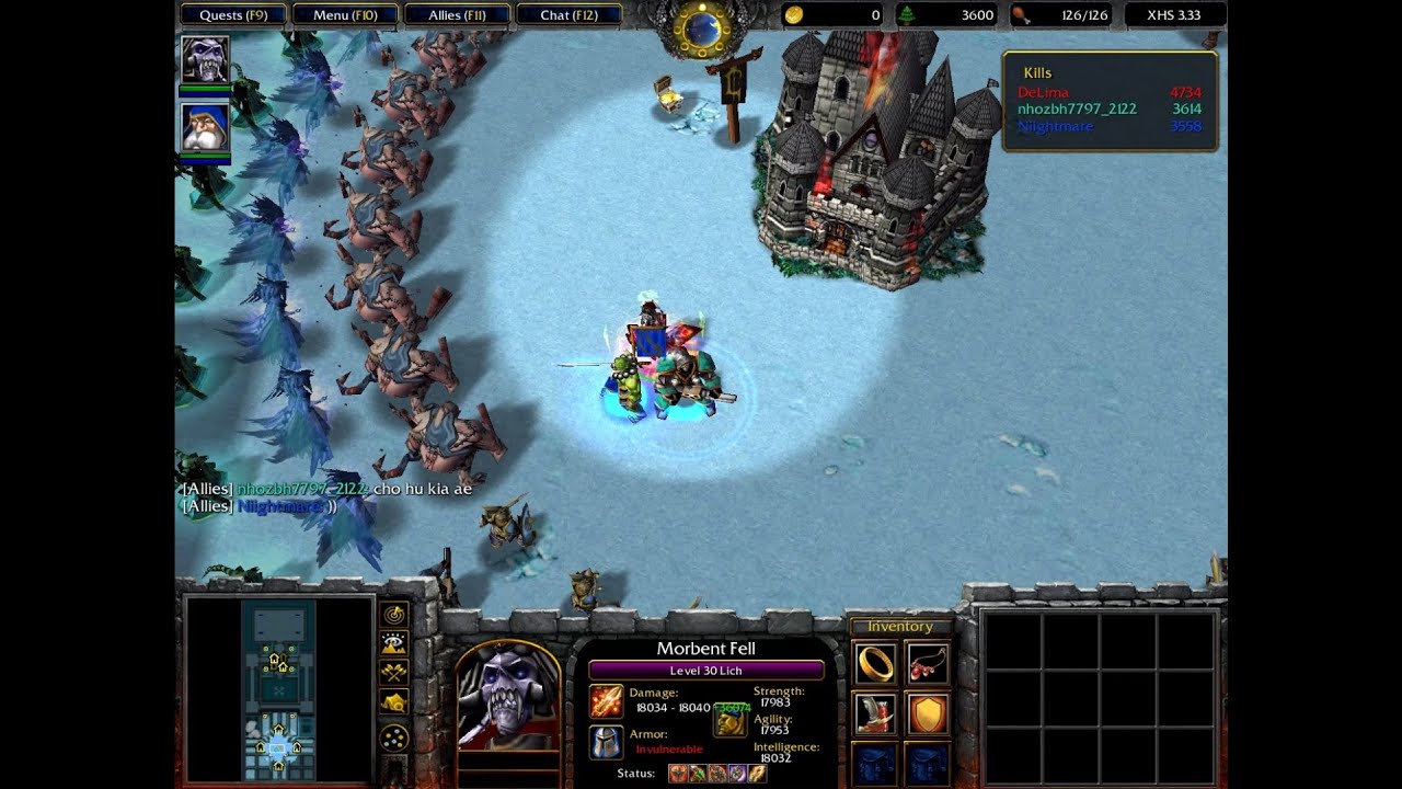X Hero Siege 3.33, Extreme, Impossible, 8 ways, 3 players, Lich & Rifleman