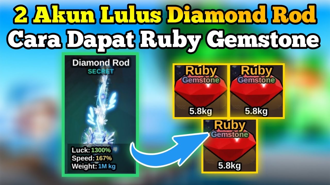 Easy Lulus Diamond Rod !! Cara Dapatkan Ruby Mutasi Gemstone Di Game Fish It Roblox
