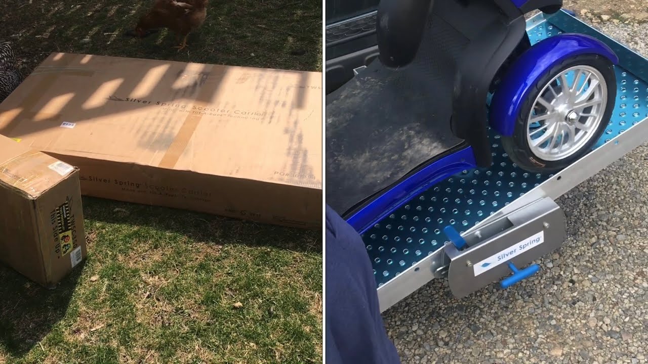 (ASSEMBLY) “tilt-a-rack” premium aluminum scooter and wheelchair carrier (silver spring)