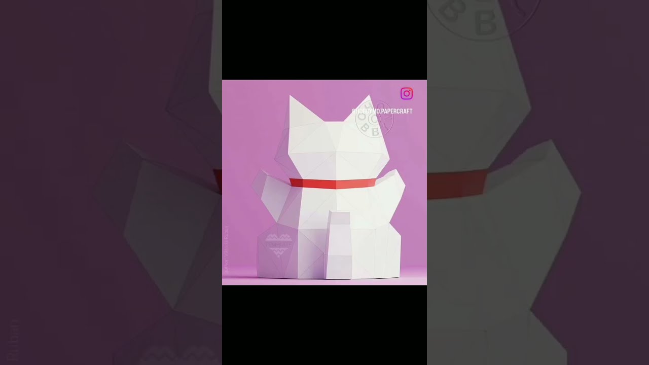 Paper Maneki Neko, 3D Papercraft