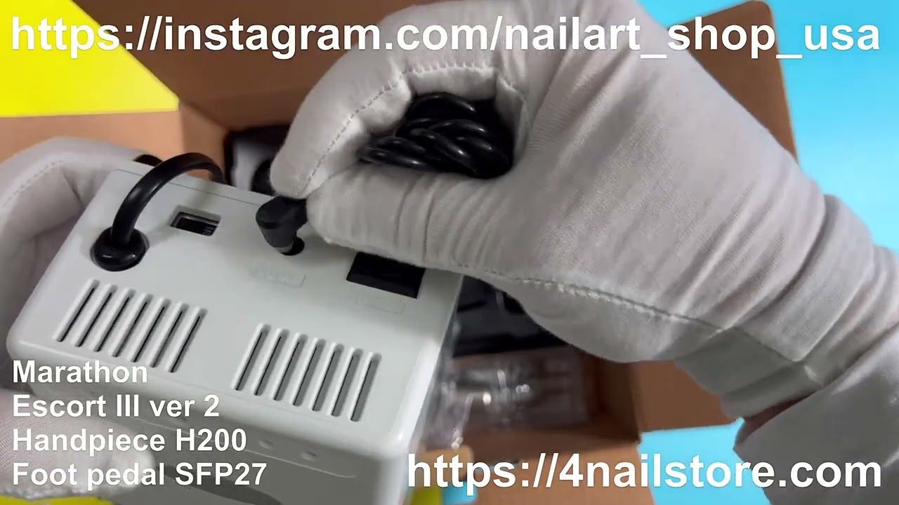 Saeyang Marathon Escort III ver 2+ H200 Handpiece + SFP27 Unboxing | 4nailstore.com