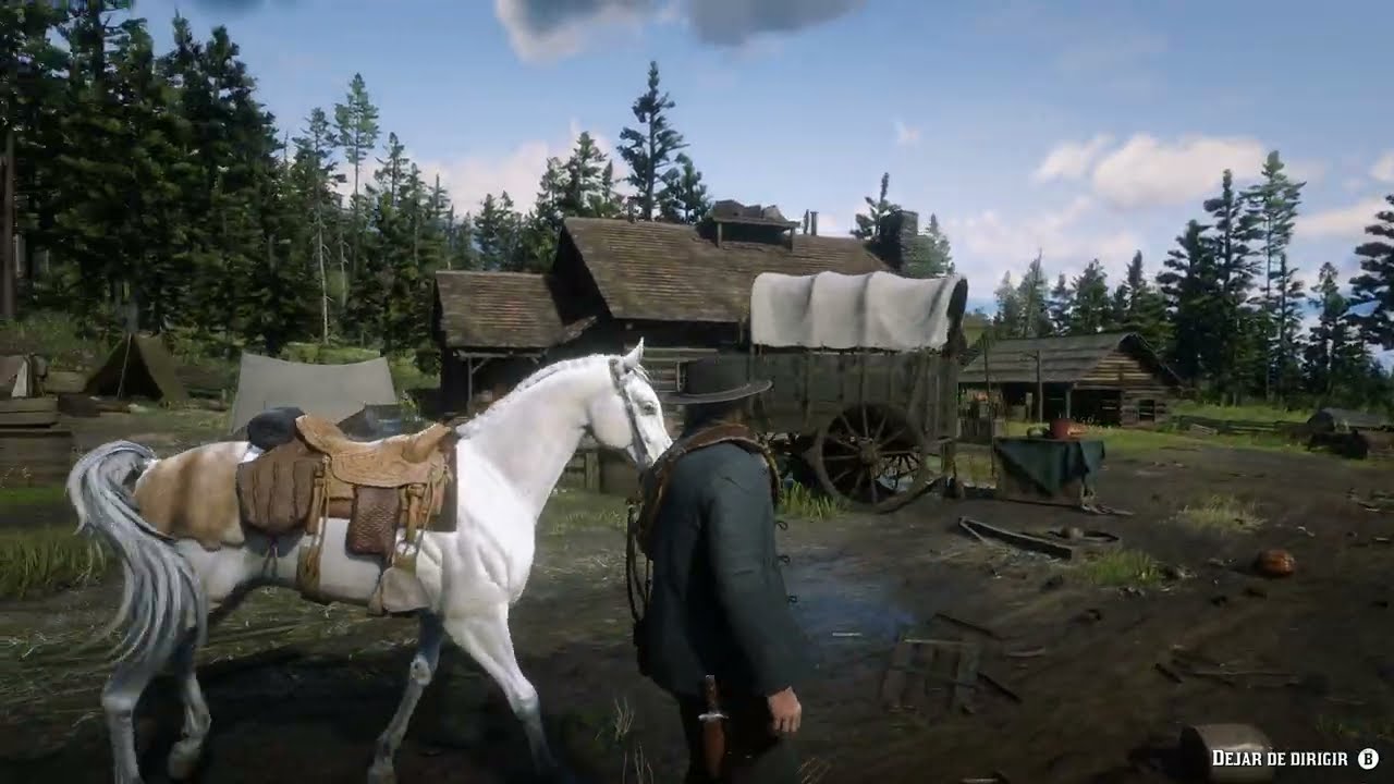 RDR2 (4K) 🤠 se siente tan real! Paseo, lluvia y un oso comiendo un salmón! #sinmúsica #sonidonatural
