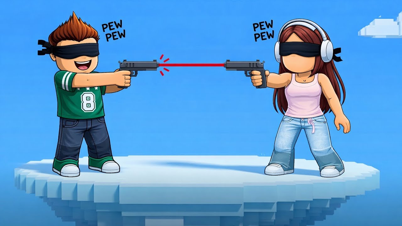 DESAFIO DO TIRO CEGO NO ROBLOX (Roblox Blind Shot)