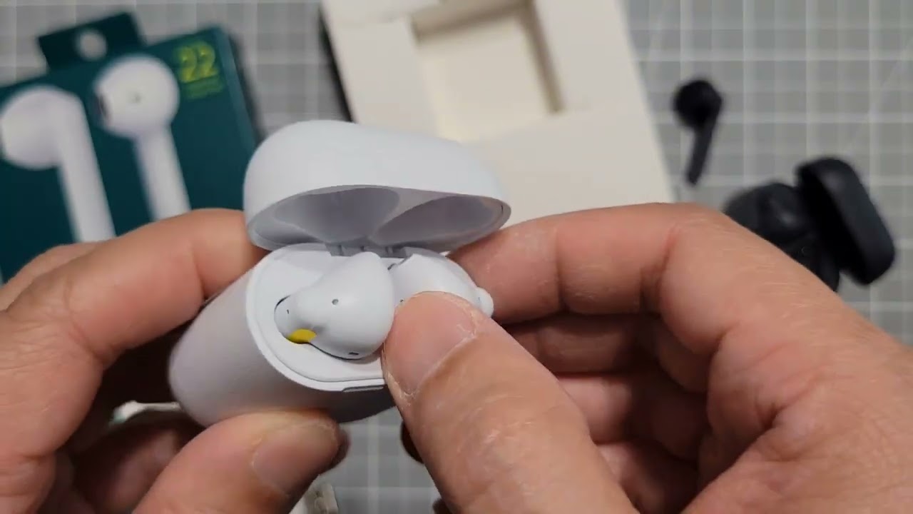 Onn Earphones White Wireless Bluetooth Unboxing