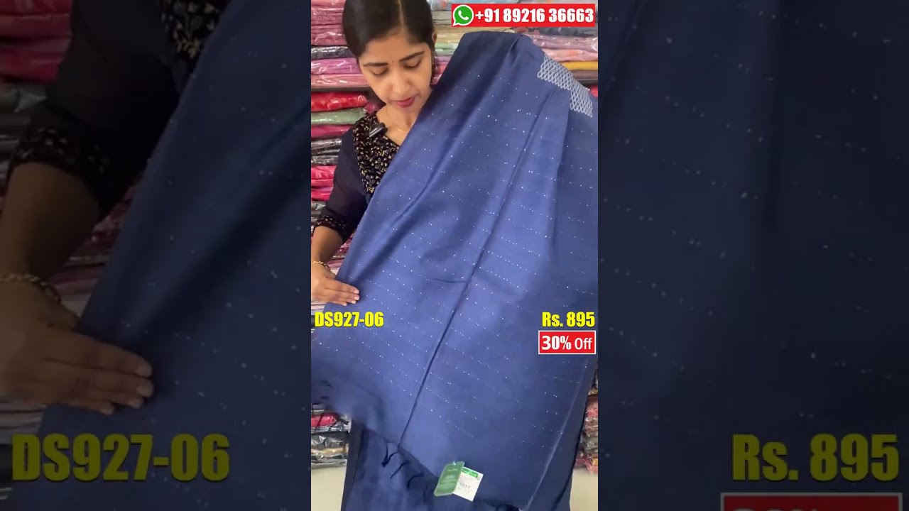 OFFER!! 30% DISCOUNT FOR SEMI TUSSER SAREES | ONLINE SAREE SHOPPING | DS927