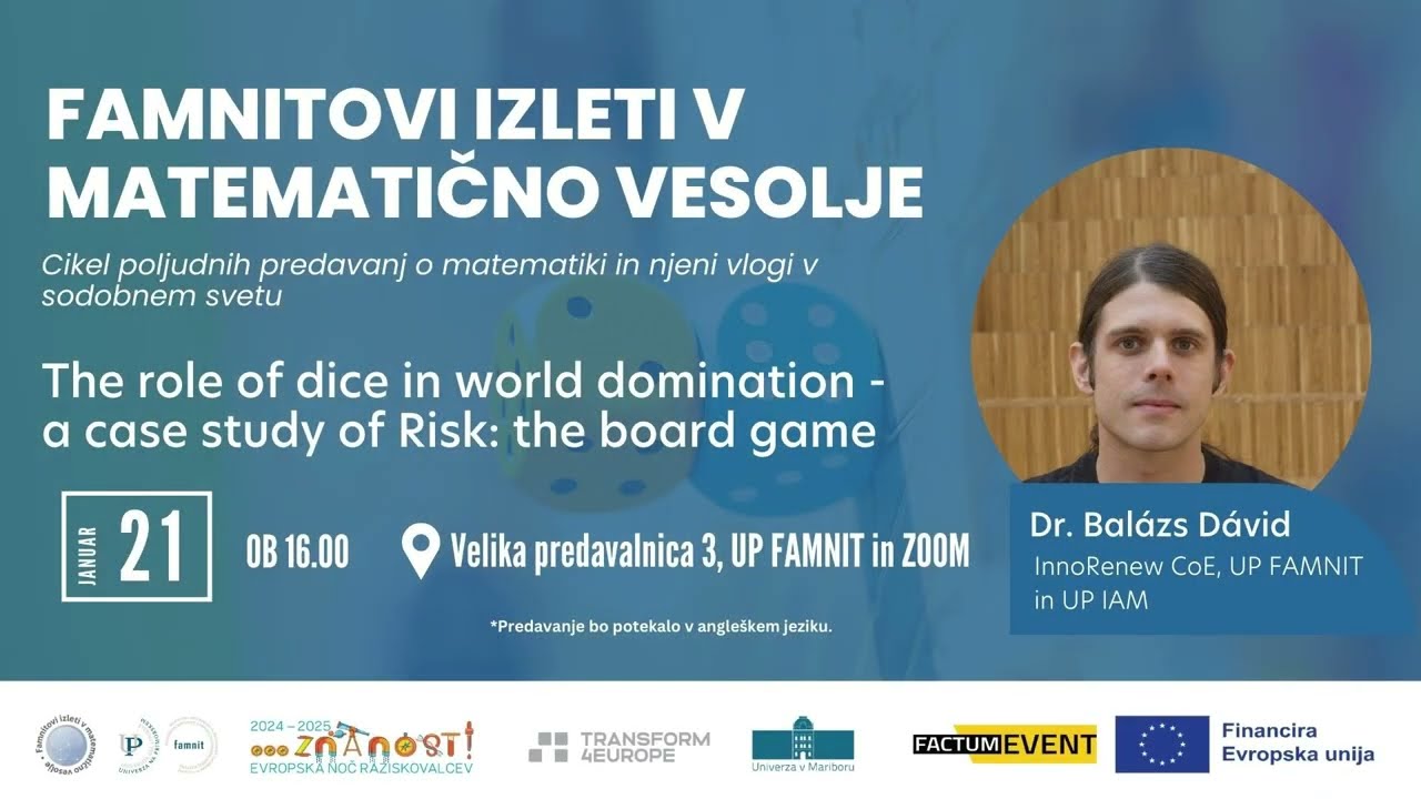 Dr. Balázs Dávid: The role of dice in world domination - a case study of Risk: the board game