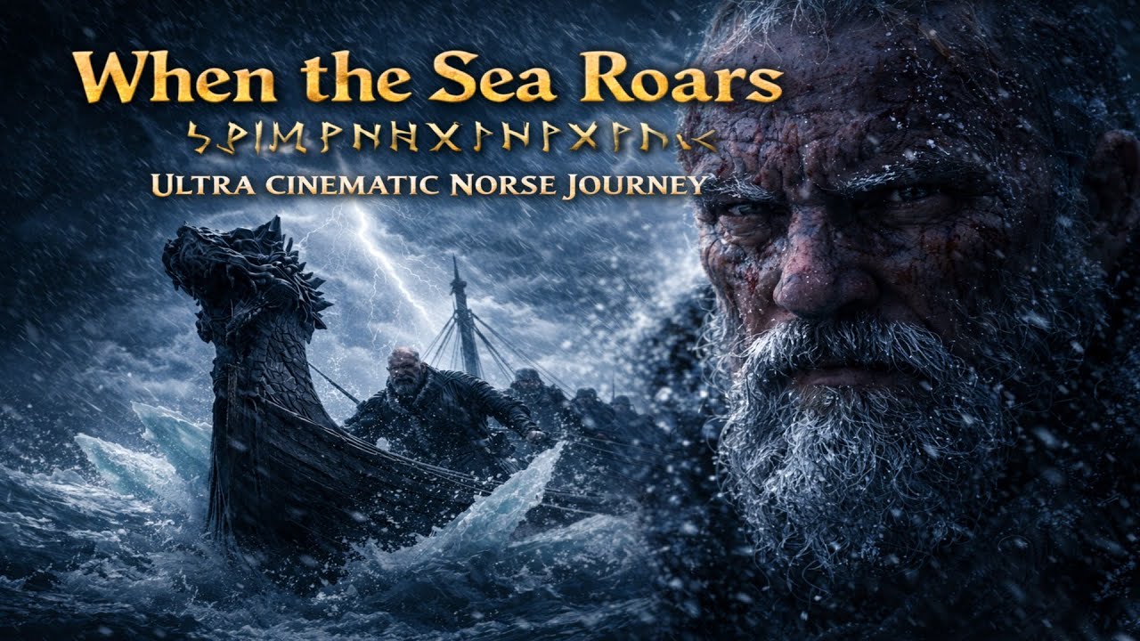 When the Sea Roars - Viking Ship Caught in a Deadly Storm | Ultra Cinematic Norse Journey