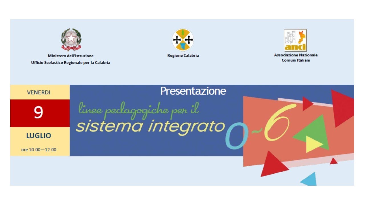 Presentazione linee pedagogiche per il sistema integrato 0-6