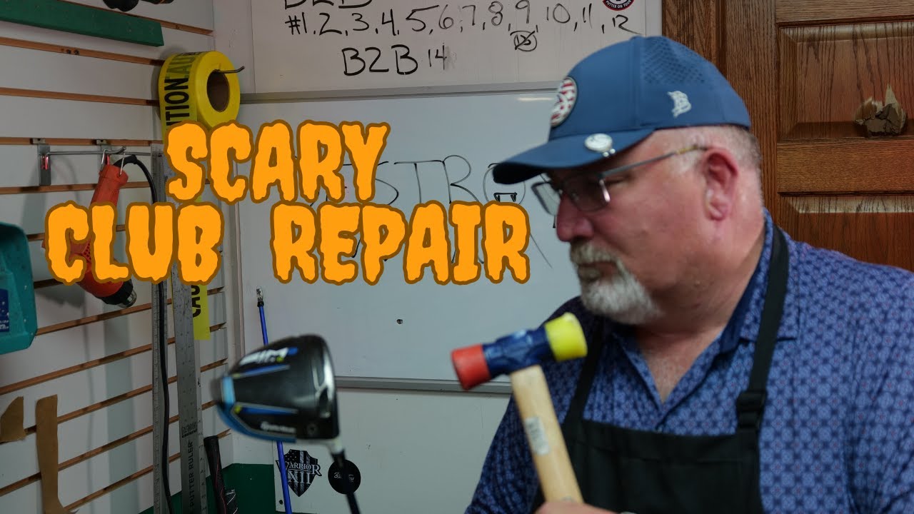 Golf Club Repair- removing an adapter from the head