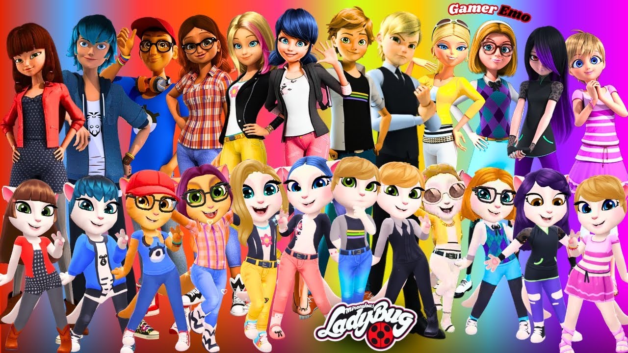 🌈 MIRACULOUS LADYBUG ➕ ANGELA | Marinette & Many Friends | Cosplay Makeover